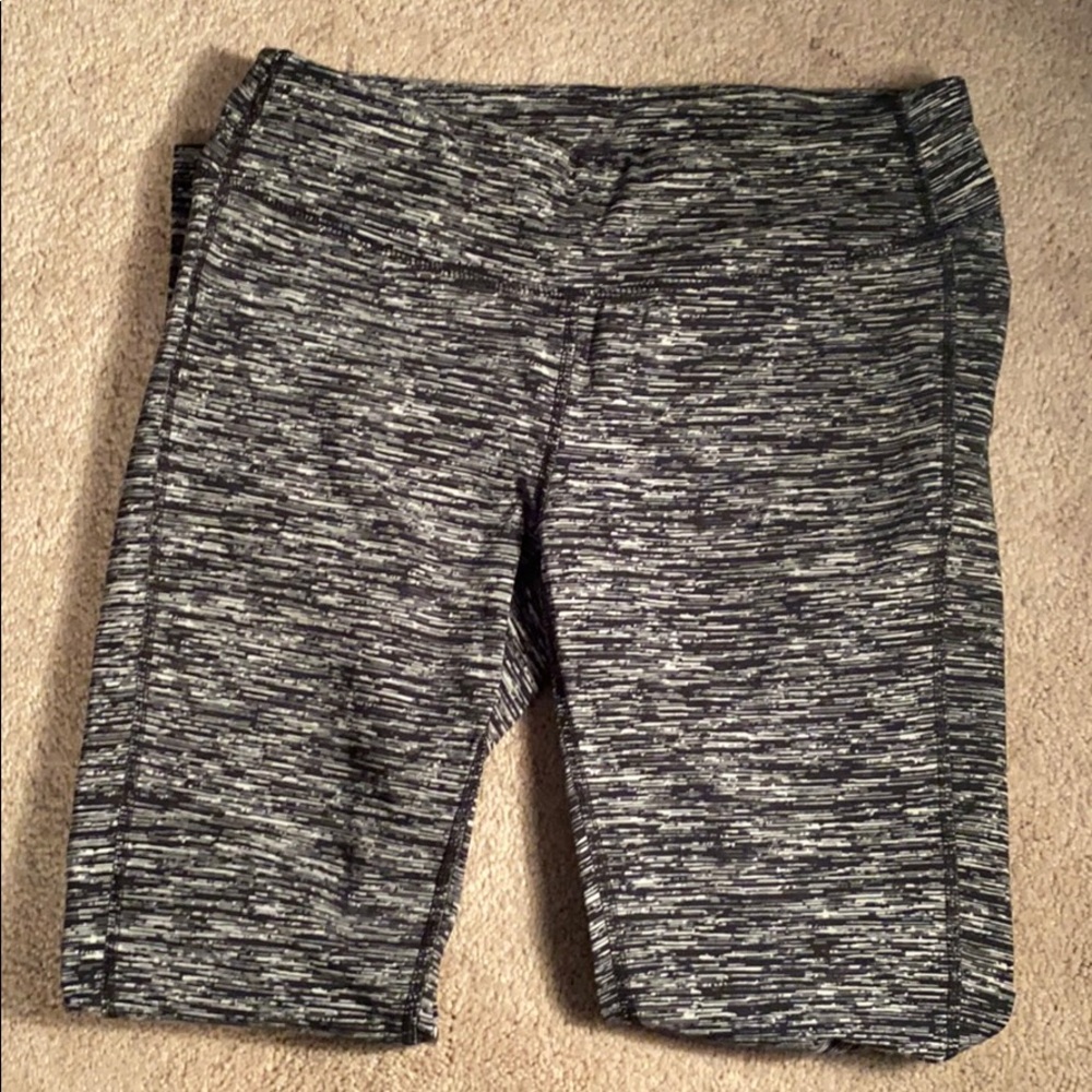 Grey black and white Reebok leggings